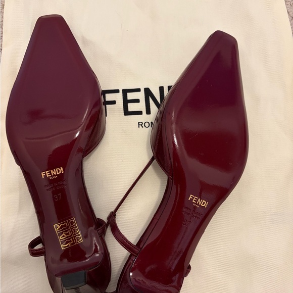 Fendi FFold Leather slingbacks - Picture 6 of 6
